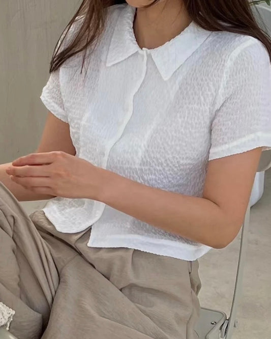 textured blouse